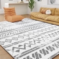 thumbnail image 1 of YOUPINS 8'x10' Area Rugs,Washable Living Room,Low Pile Soft Modern Decor Rugs for Dining Room Bedroom,Non Slip Carpet,Gray, 1 of 6