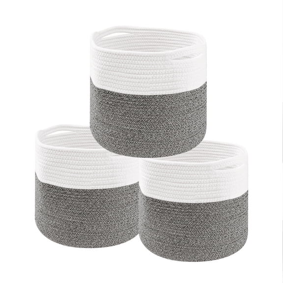 YOUPINS Nesting Cotton Rope Storage Basket Set, Christmas Tree