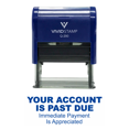 thumbnail image 1 of Vivid Stamp YOUR ACCOUNT IS PAST DUE Self Inking Rubber Stamp (Blue Ink) - Medium, 1 of 1