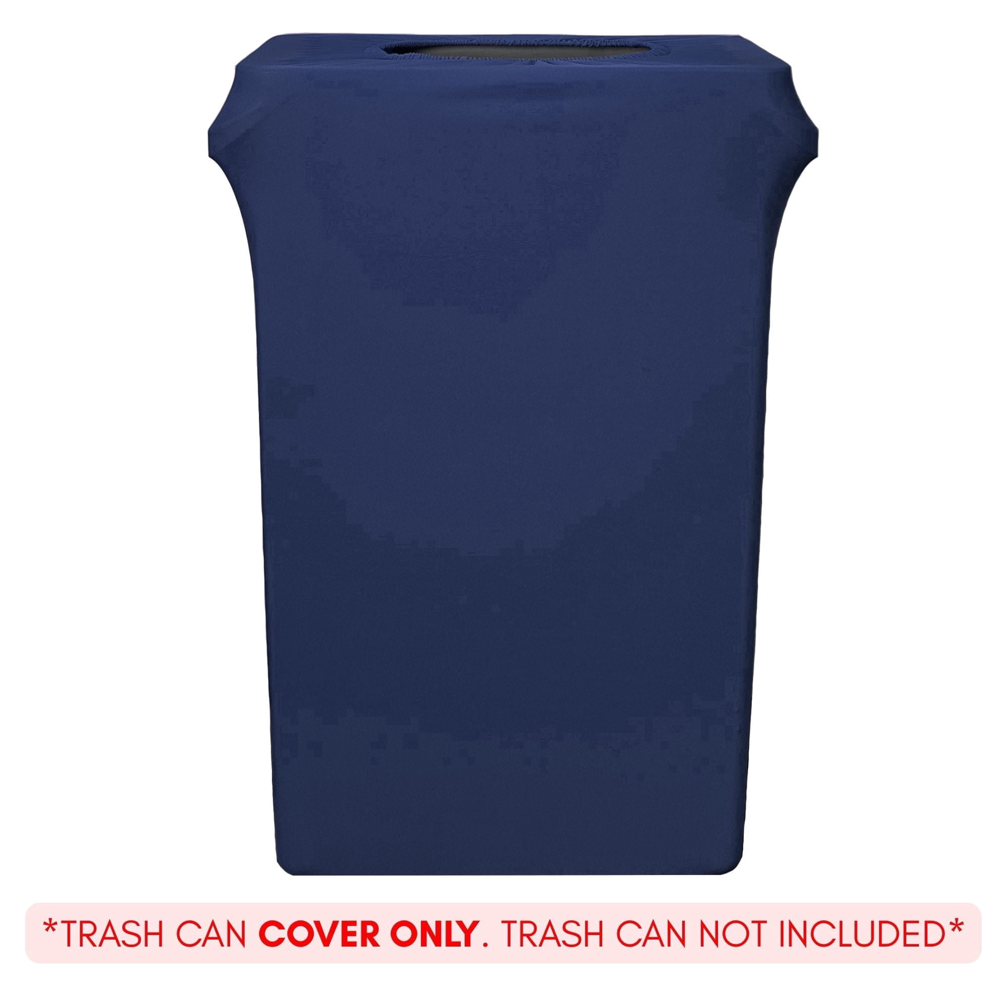 YOUR CHAIR COVERS - 23 Gallon Spandex Slim Jim Narrow Trash Can Cover - Navy Blue (Cover ONLY, Trash CAN NOT Included)