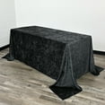 thumbnail image 1 of YOUR CHAIR COVERS - 90 x 132 Inch Rectangular Crushed Velvet Tablecloth for Weddings, Quinceanera, Events or Baby Shower - Black, 1 of 5