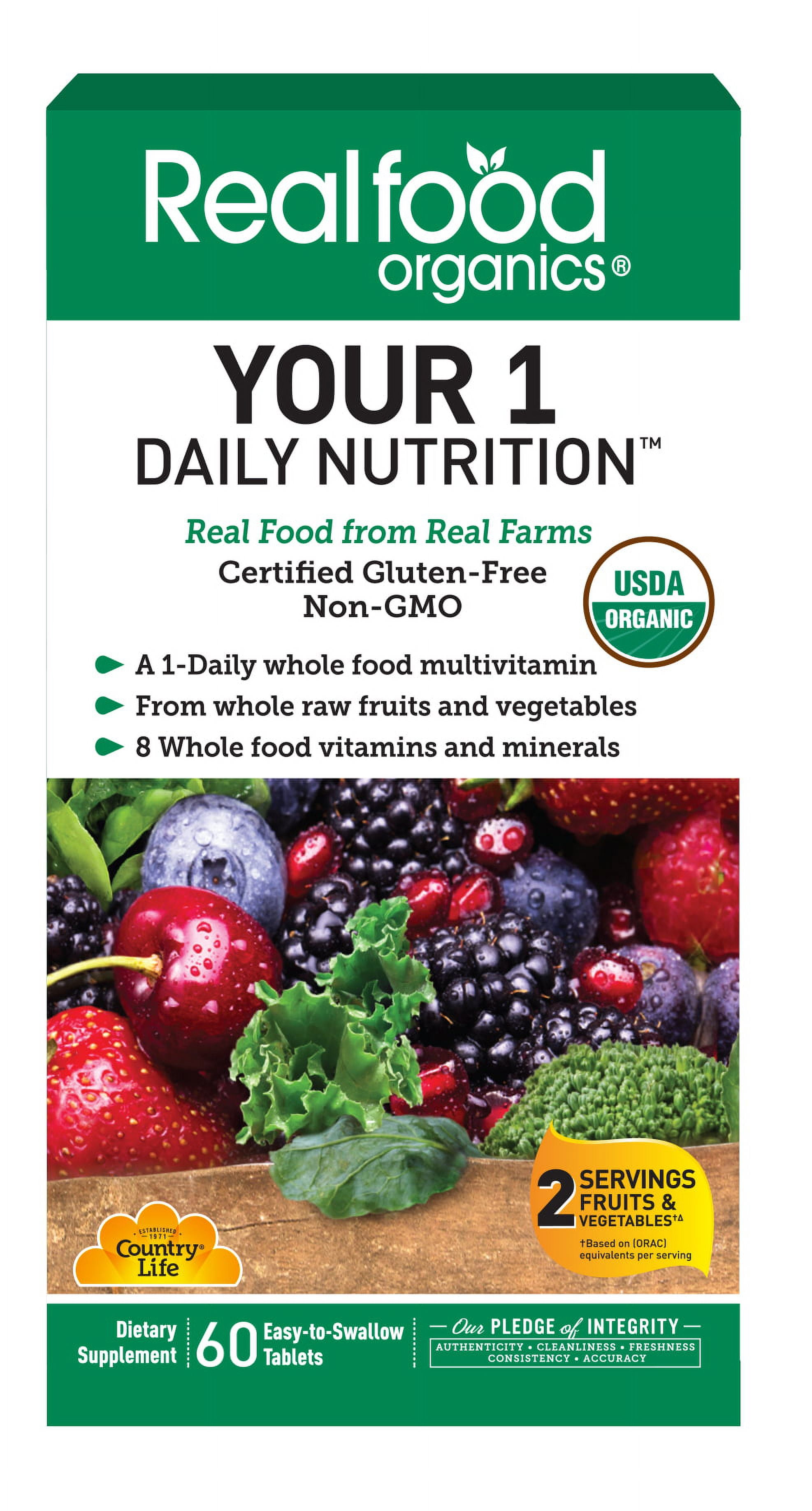 YOUR DAILY REAL FOOD ORGANICS 60 TAB ORGANIC