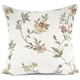 thumbnail image 1 of YOUR SMILE Embroidery Jacquard White Floral Leaf Pattern Square Decorative Throw Pillow Case Cushion Cover,18x18 inch, 1 of 10