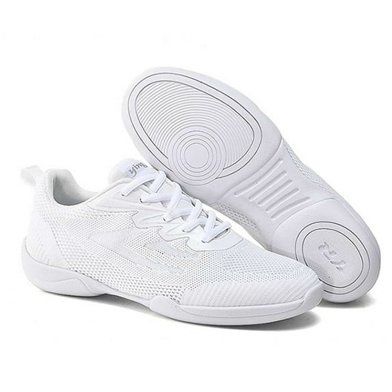 YOURDIARY Cheer Shoes Girls White Cheerleading Dance Shoes Athletic Tennis Competition Sport Training Sneakers Youth Lightweight