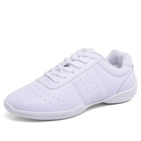 YOURDIARY Cheer Shoes for Women, Girls & Youth - White Cheerleading Gear, Dance, Sports, Tennis Training Athletic Flats Breathable Kids Sneakers