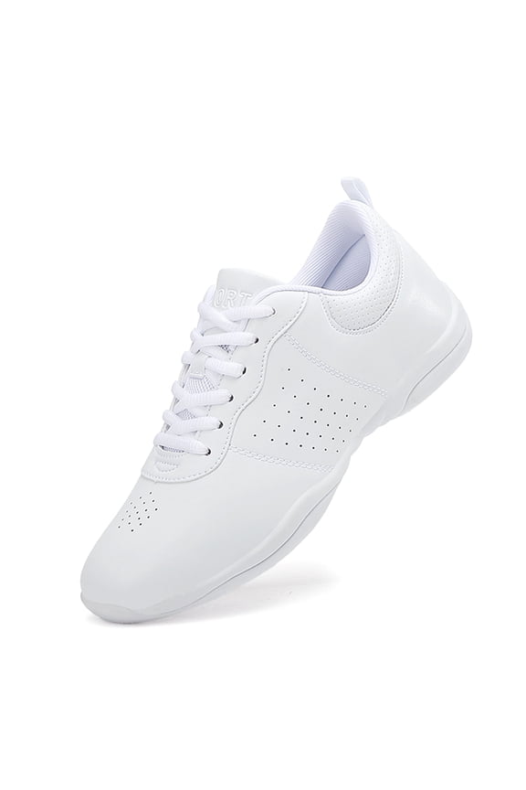 Cheer Shoes for Women White Cheerleading Athletic Dance Shoes Flats Girls Walking Sneakers
