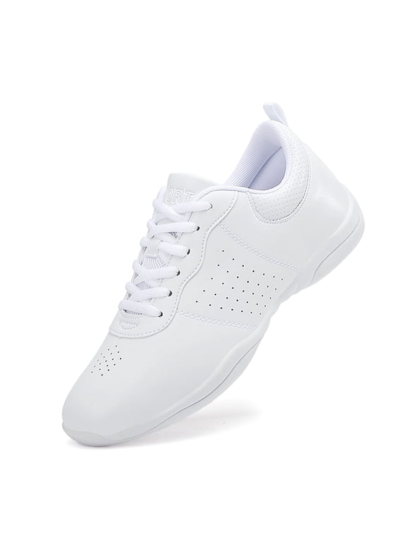 Cheer Shoes for Women White Cheerleading Athletic Dance Shoes Flats Girls Walking Sneakers