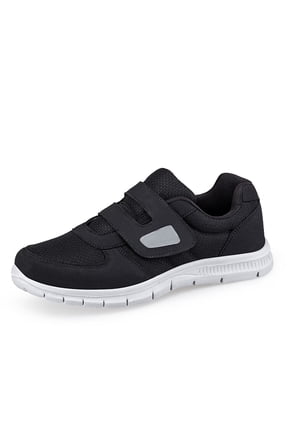 Walking Shoes for Women Men Extra Wide Width Hook & Loop Elderly Shoes with Adjustable Strap Lightweight Breathable Easy On/Off