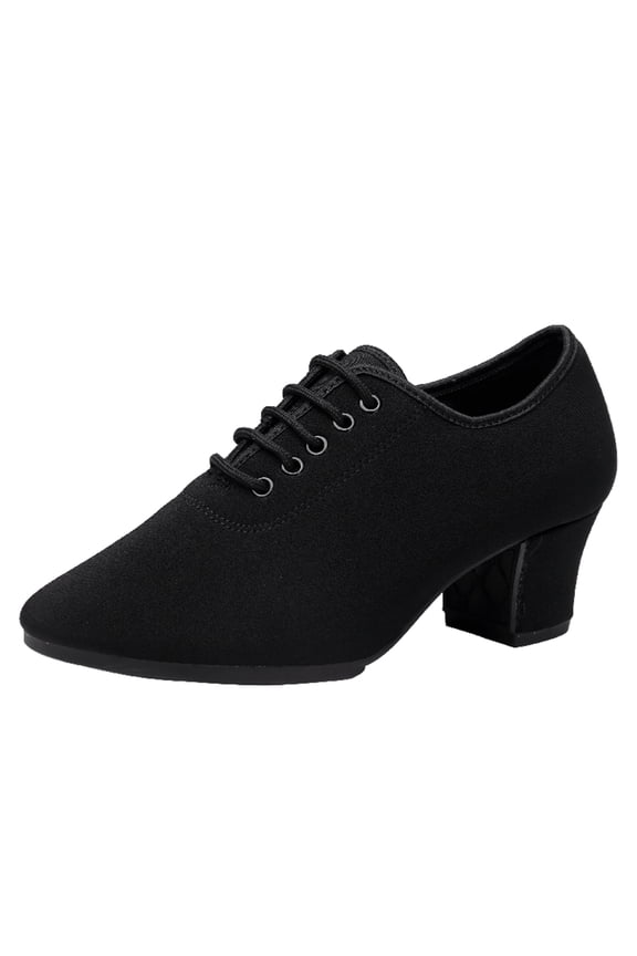 Latin Dance Shoes for Women Lace-Up Straight Sole Professional Practice Performance Salsa Modern Ballroom Dance Shoes