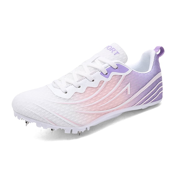 YOURDIARY Men Women Unisex Professional Track Spike Running Shoes, Breathable High Traction Athletic Sprint Cleats for Track Field Sports Training & Competitions