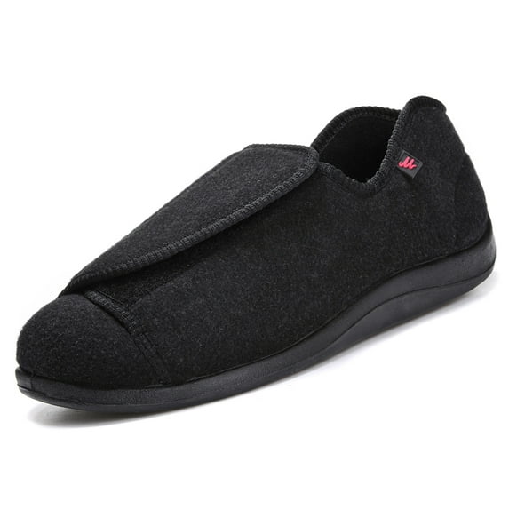 YOURDIARY Men's Memory Foam Diabetic Shoes Comfy Warm Plush Fleece Arthritis Edema Swollen House Shoes