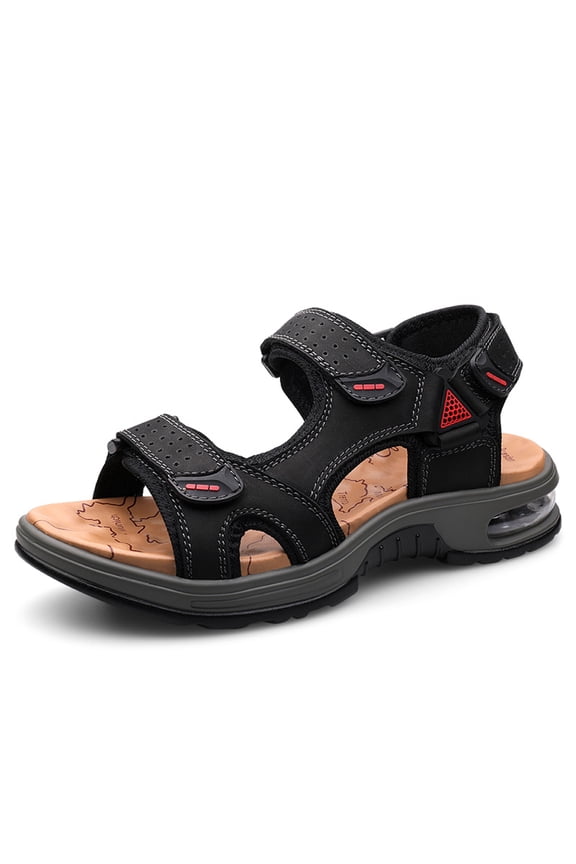 Mens Athletic Hiking Sandals | Adjustable Straps | Air Cushion Shock Absorption | Non-Slip Traction for Beach Trekking & Casual Wear