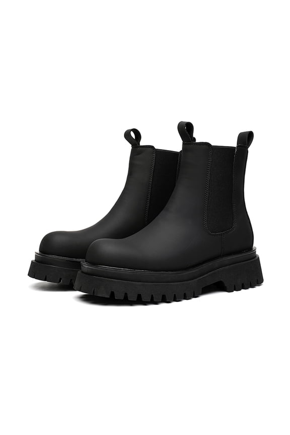 Mens Black Slip On Chelsea Boots
