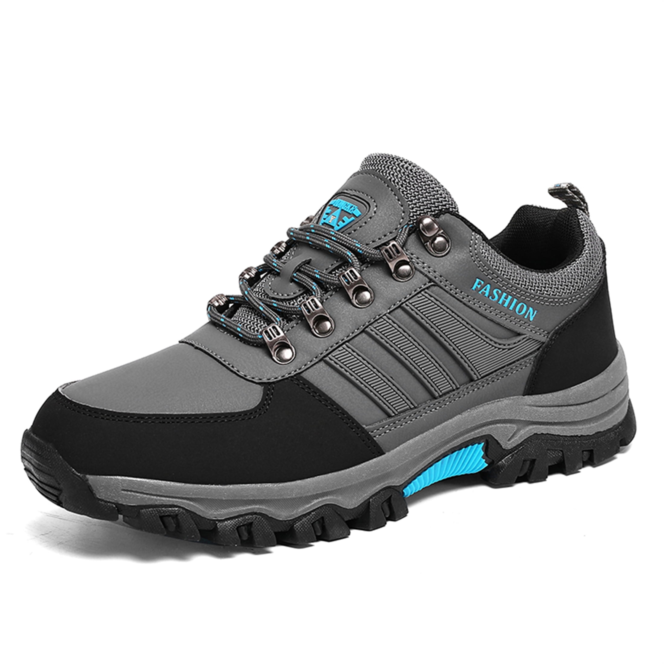 YOURDIARY Mens Hiking Shoes Outdoor Trekking Boots Anti-Slip Waterproof Comfortable Camping Trail Shoes