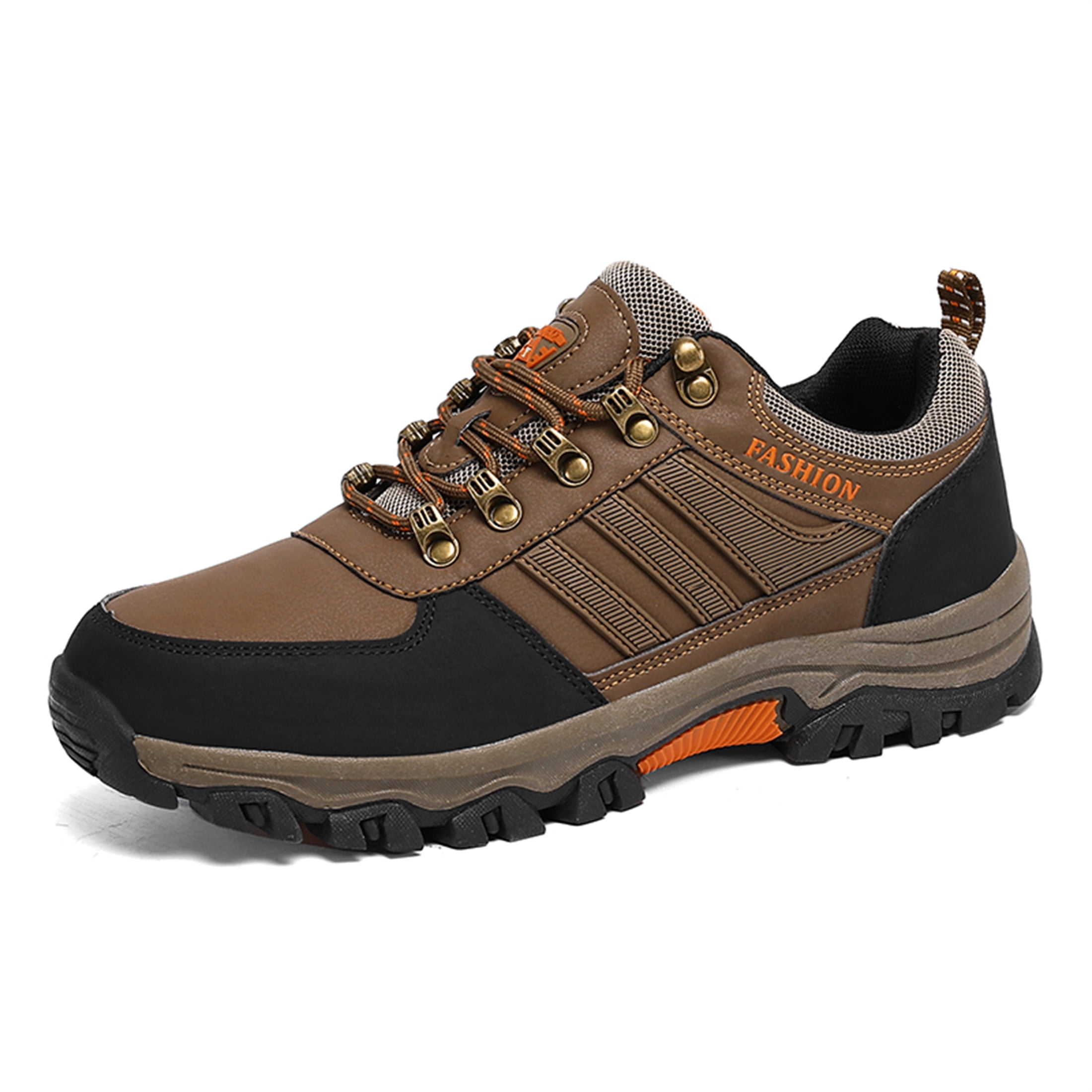 YOURDIARY Mens Hiking Shoes Outdoor Trekking Boots Anti-Slip Waterproof Comfortable Camping Trail Shoes