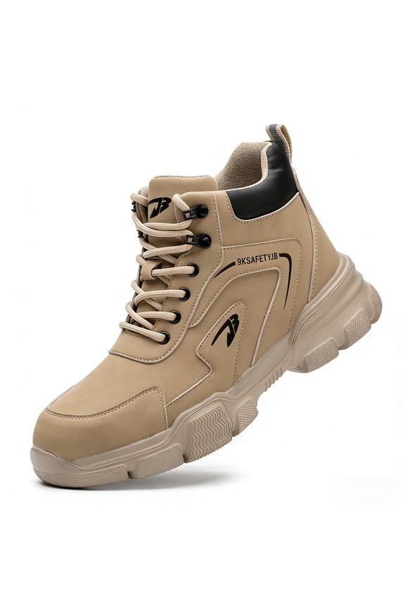 Mens Steel Toe Safety Shoes Puncture Resistant Non-Slip Work Boots for Industrial Construction