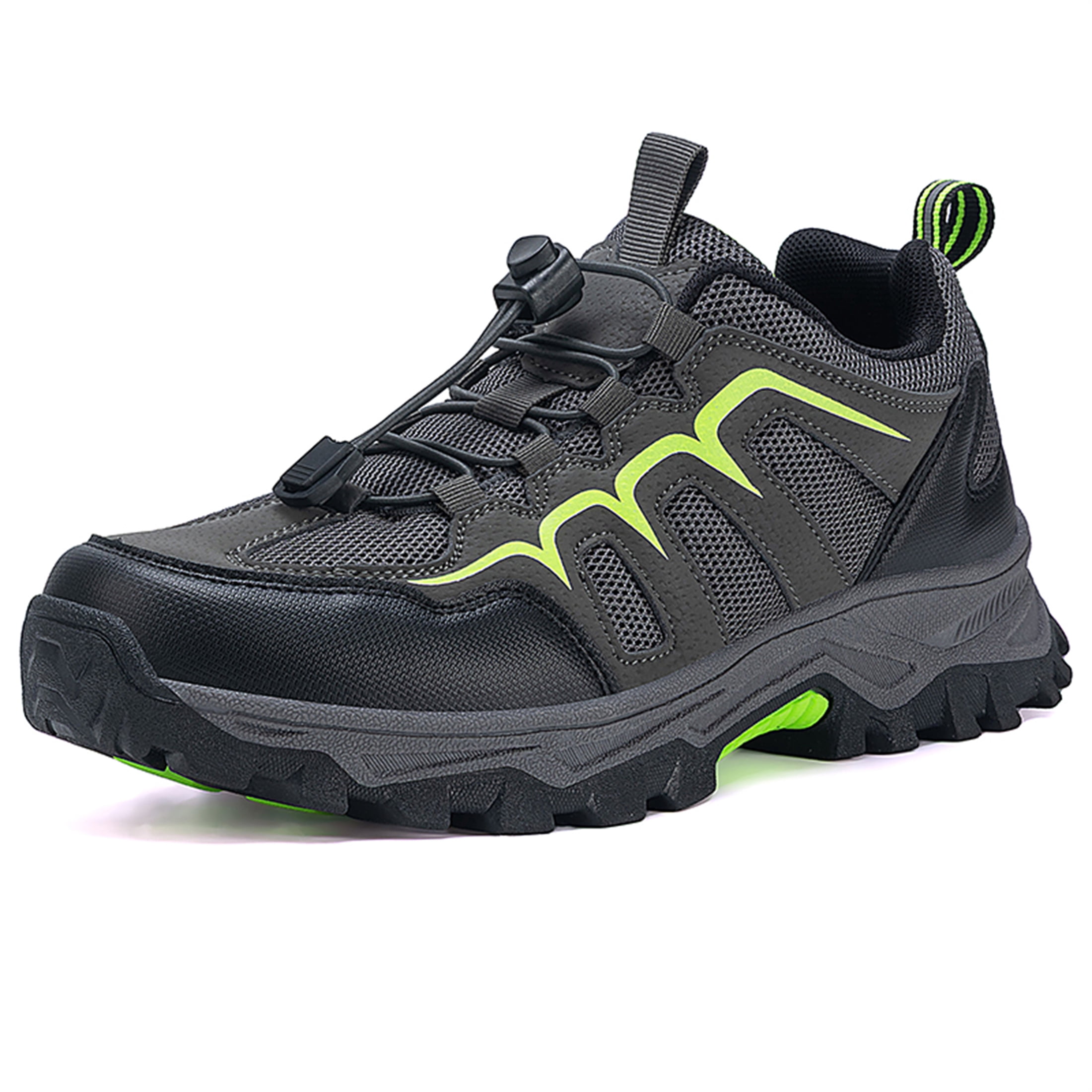 YOURDIARY Mens Womens Low Top Hiking Shoes Breathable Slip Resistant Trekking Trails Outdoor Sneakers