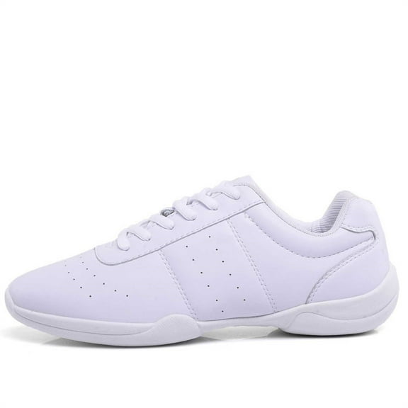 YOURDIARY White Cheer Shoes for Girls Cheer Shoes, Youth Cheerleading shoes Competition Gear Dance Tennis Sports Training Athletic
