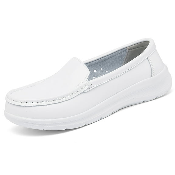 YOURDIARY Women Nurse Shoes Comfort Moccasins Nursing Lightweight Round Toe Work Breathable June Flat