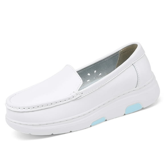 YOURDIARY Women Nurse Shoes Cotton Lined Boat Shoe Slip On Loafers Ladies Comfort Moccasin
