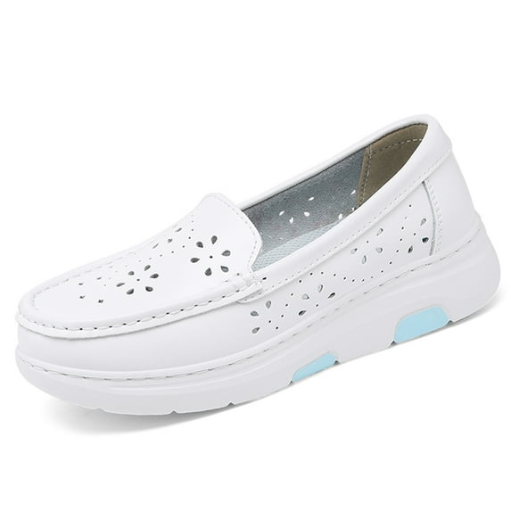 YOURDIARY Women Nurse Shoes Cotton Lined Boat Shoe Slip On Loafers Ladies Comfort Moccasin