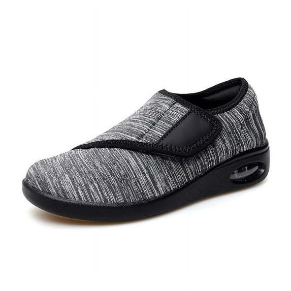 YOURDIARY Women's Arthritis Edema Adjustable Closure Diabetic Shoes House Shoes Black