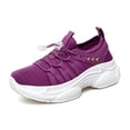 thumbnail image 1 of YOURDIARY Women's Lace Up Chunky Sole Casual Sneakers Comfort Fit Running Shoes, 1 of 5