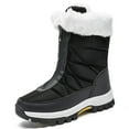thumbnail image 1 of YOURDIARY Women's Mid-Calf Winter Snow Boot Outdoor Waterproof Cold Weather Faux Fur Boots, 1 of 8