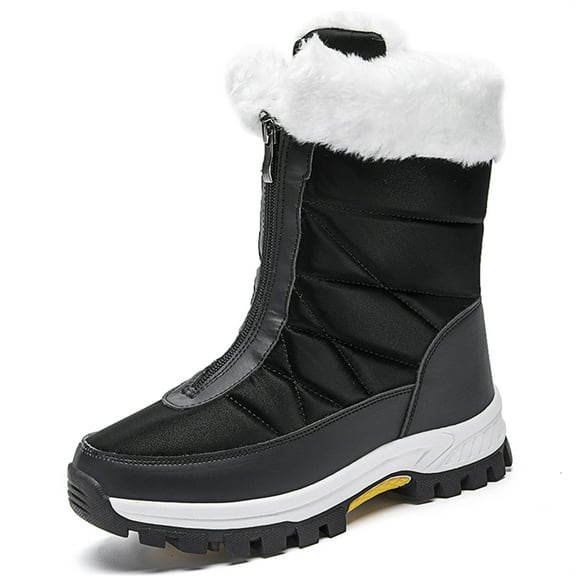 YOURDIARY Women's Mid-Calf Winter Snow Boot Outdoor Waterproof Cold Weather Faux Fur Boots