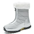 thumbnail image 1 of YOURDIARY Women's Mid-Calf Winter Snow Boot Outdoor Waterproof Cold Weather Faux Fur Boots, 1 of 8