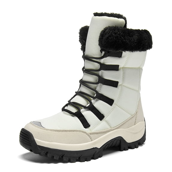 YOURDIARY Women's Snow Boots Comfortable Waterproof Anti-Slip Warm Winter Boots Lace-Up