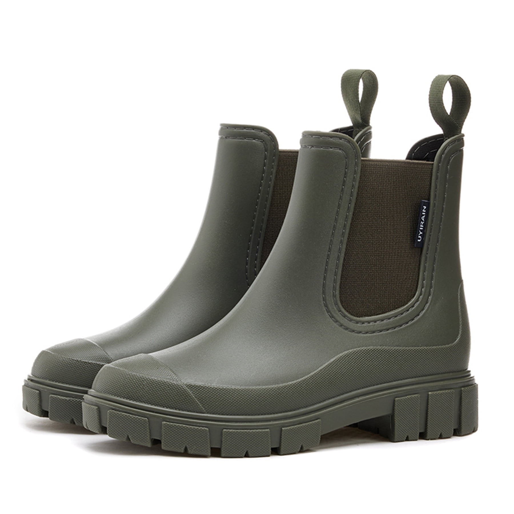 YOURDIARY Women’s Waterproof Chelsea Boots Slip-On Rain Ankle Boots