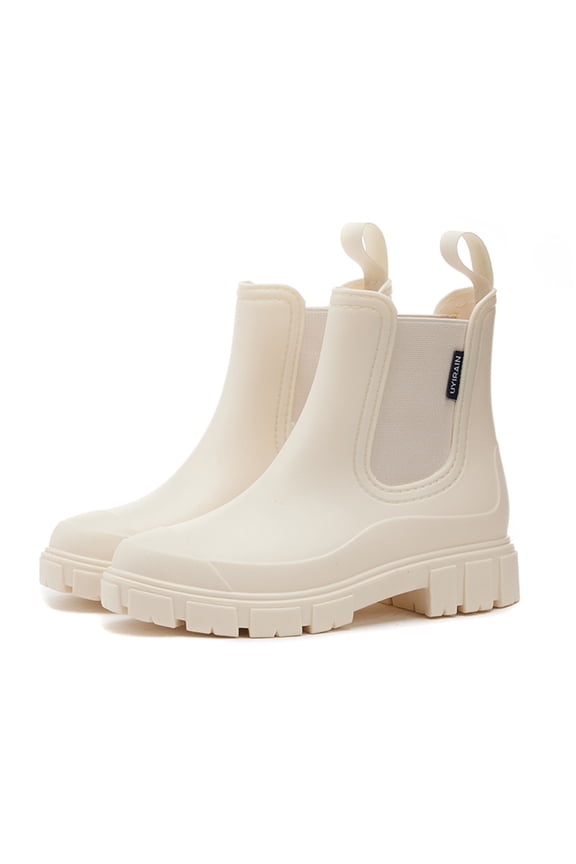 Women’s Waterproof Chelsea Boots Slip-On Rain Ankle Boots