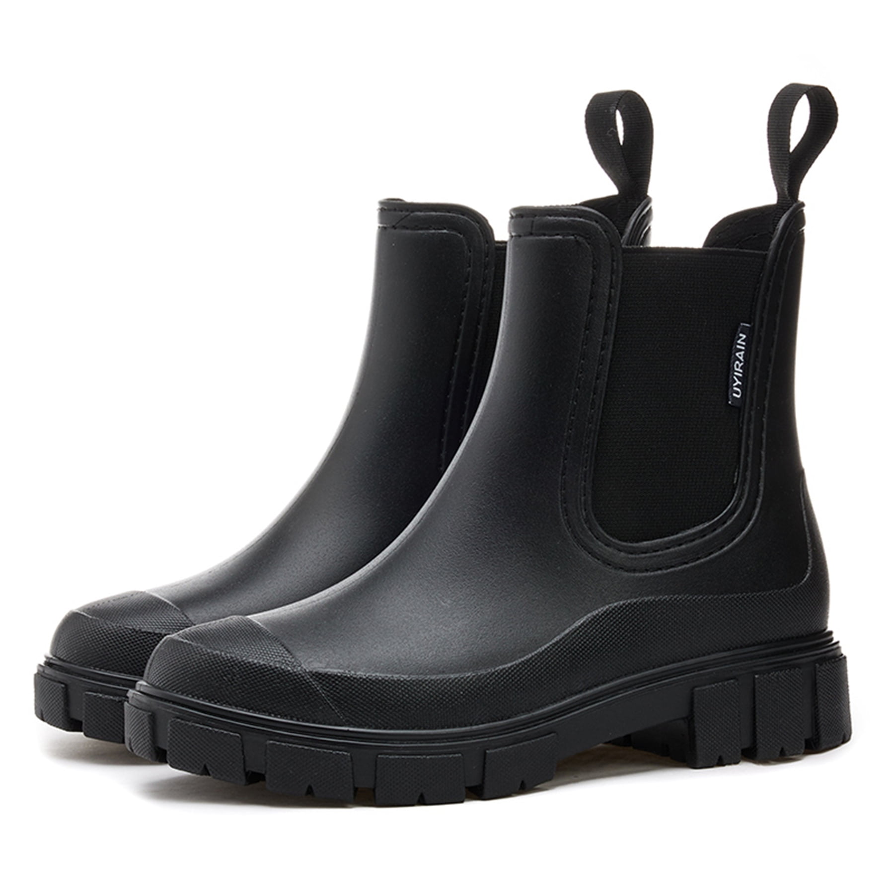 YOURDIARY Women’s Waterproof Chelsea Boots Slip-On Rain Ankle Boots