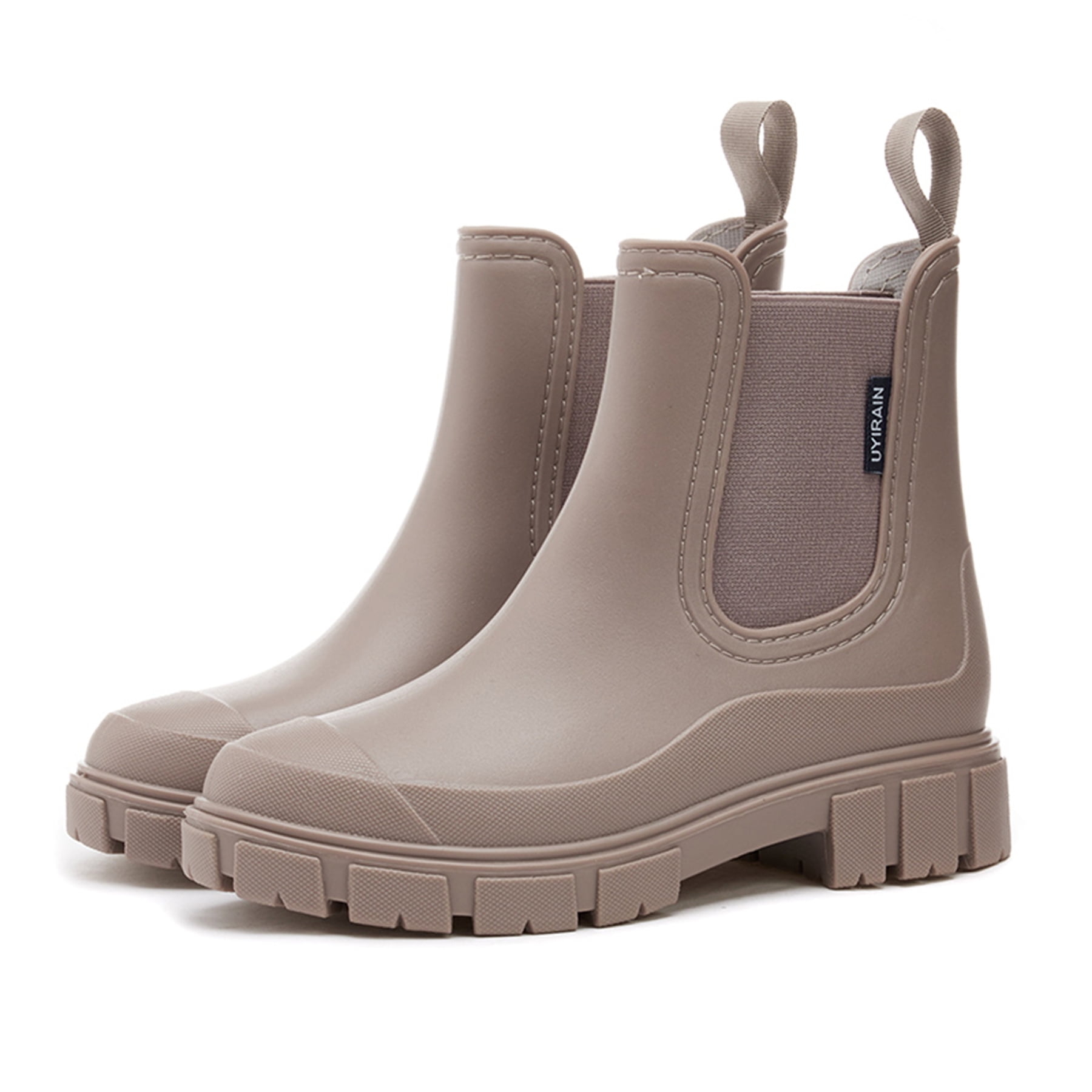 YOURDIARY Women’s Waterproof Chelsea Boots Slip-On Rain Ankle Boots