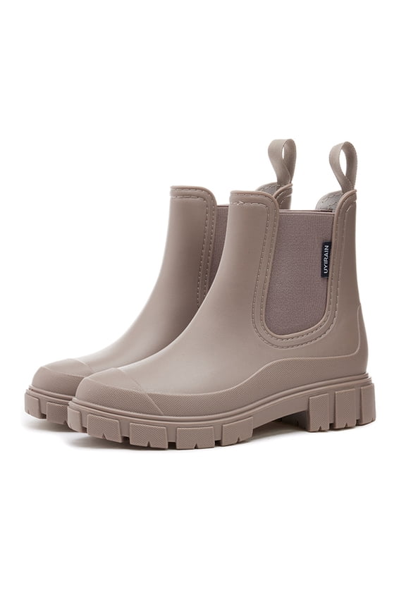 Women’s Waterproof Chelsea Boots Slip-On Rain Ankle Boots