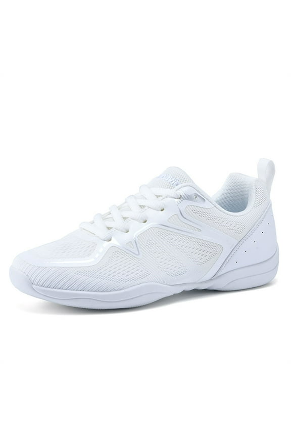 Women's White Cheerleading Shoe Athletic Training Competition Sneakers Comfortable Lightweight Tennis Shoes
