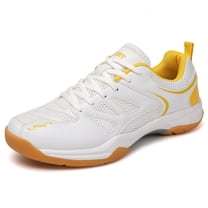 YOURDIARY Womens Mens Badminton Shoes Non-Slip Shock-Absorbing Athletic Shoes Suitable for Badminton, Tennis & Volleyball