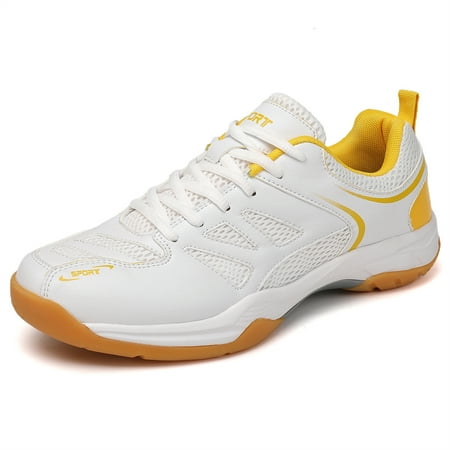 YOURDIARY Womens Mens Badminton Shoes Non-Slip Shock-Absorbing Athletic Shoes Suitable for Badminton, Tennis & Volleyball