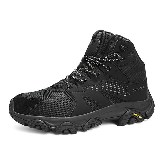 YOURDIARY Womens Mens High-Top Hiking Shoes Outdoor Breathable Anti-Slip Athletic Shoes Trekking Sneakers