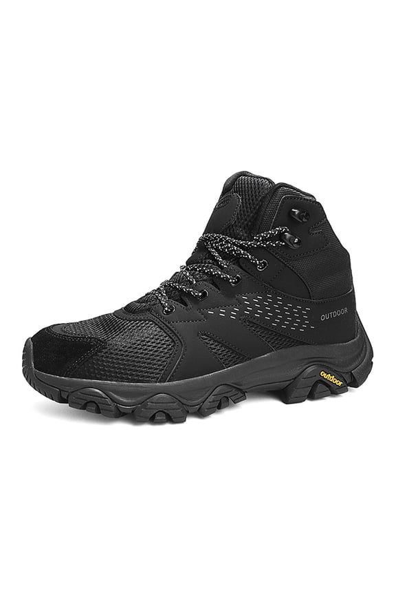 Womens Mens High-Top Hiking Shoes Outdoor Breathable Anti-Slip Athletic Shoes Trekking Sneakers