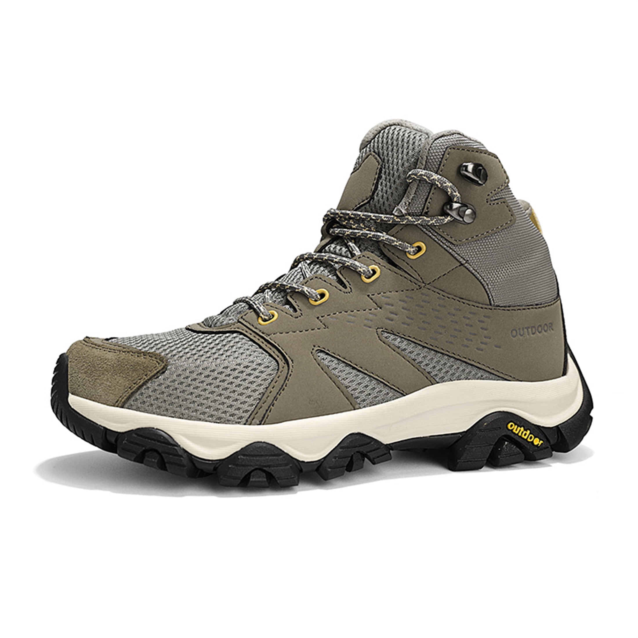 YOURDIARY Womens Mens High-Top Hiking Shoes Outdoor Breathable Anti-Slip Athletic Shoes Trekking Sneakers