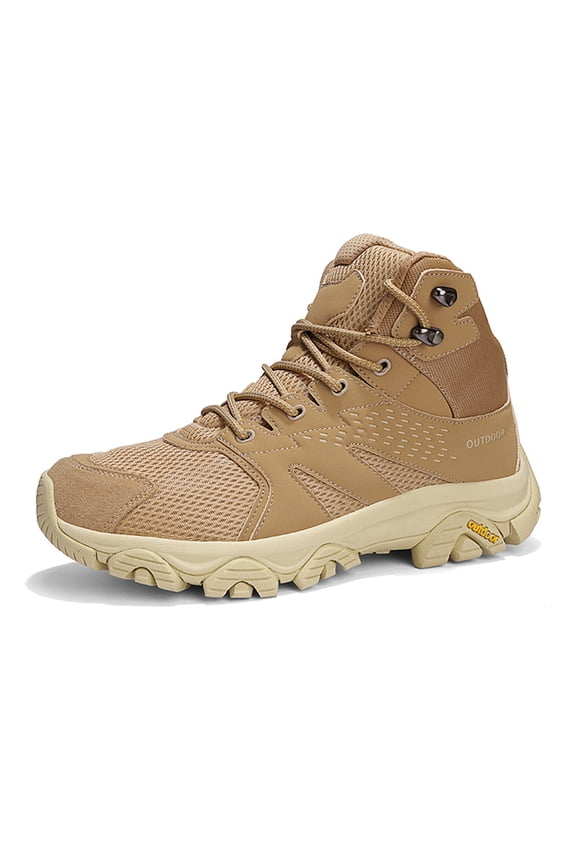 Womens Mens High-Top Hiking Shoes Outdoor Breathable Anti-Slip Athletic Shoes Trekking Sneakers