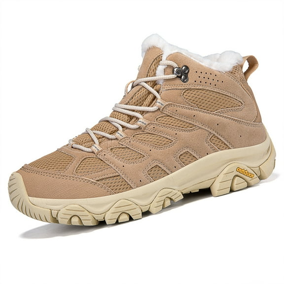 YOURDIARY Womens Mens Winter Hiking Shoes Comfortable Warm Anti-Slip Durable Snow Boots Plush