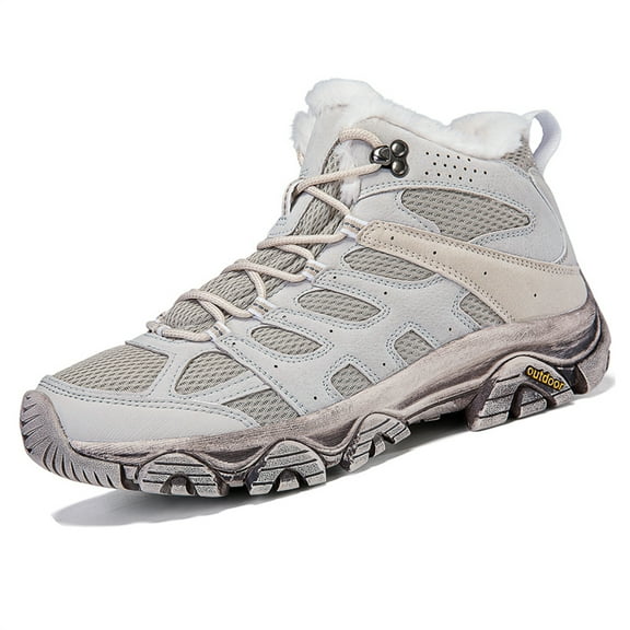 YOURDIARY Womens Mens Winter Hiking Shoes Comfortable Warm Anti-Slip Durable Snow Boots Plush