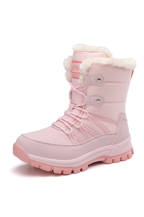 Womens Snow Boots Waterproof Anti-Slip Warm Winter Boots Outdoor Casual Mid-Calf Boots