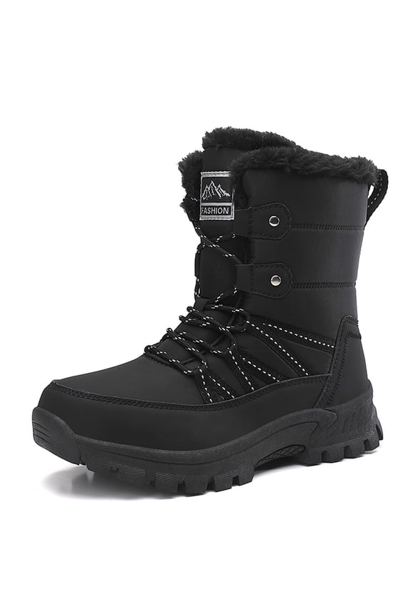 Womens Snow Boots Waterproof Anti-Slip Warm Winter Boots Outdoor Casual Mid-Calf Boots