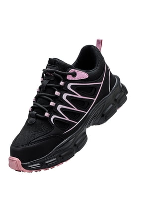 Womens Steel Toe Safety Shoes, Non Slip Puncture Resistant Breathable Work Footwear for Industrial Warehouse