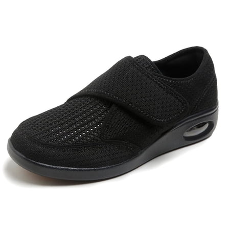 YOURDIARY Womens Wide Width Shoes Adjustable Strap Sneakers