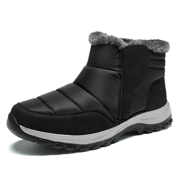 YOURDIARY Womens Winter Snow Boots Ankle-High Boots Warm Fur Lined Waterproof Insulated Slip-On Outdoor Shoes
